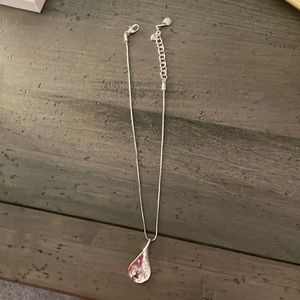 Brighton silver necklace with two-faced pendant 19 length